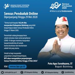 SP2020 Online diperpanjang hingga 29 Mei 2020